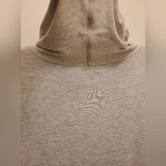 Jones New York Heather Gray Cowl Neck Sweatshirt Ties Size Small - Picture 6 of 12